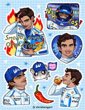 Load image into Gallery viewer, Carlos Sainz Vinyl Sticker Sheet
