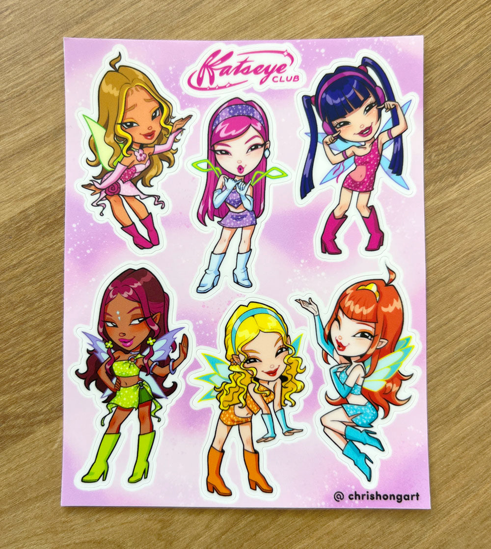 Katseye Club Vinyl Sticker Sheet – Chris Hong Art