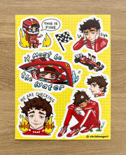 Load image into Gallery viewer, Charles Leclerc Vinyl Sticker Sheet
