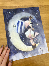Load image into Gallery viewer, Moon Bunny Print
