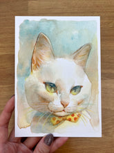 Load image into Gallery viewer, White Cat Mini Print
