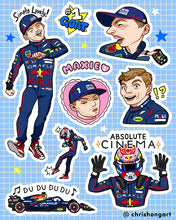 Load image into Gallery viewer, Max Verstappen Vinyl Sticker Sheet
