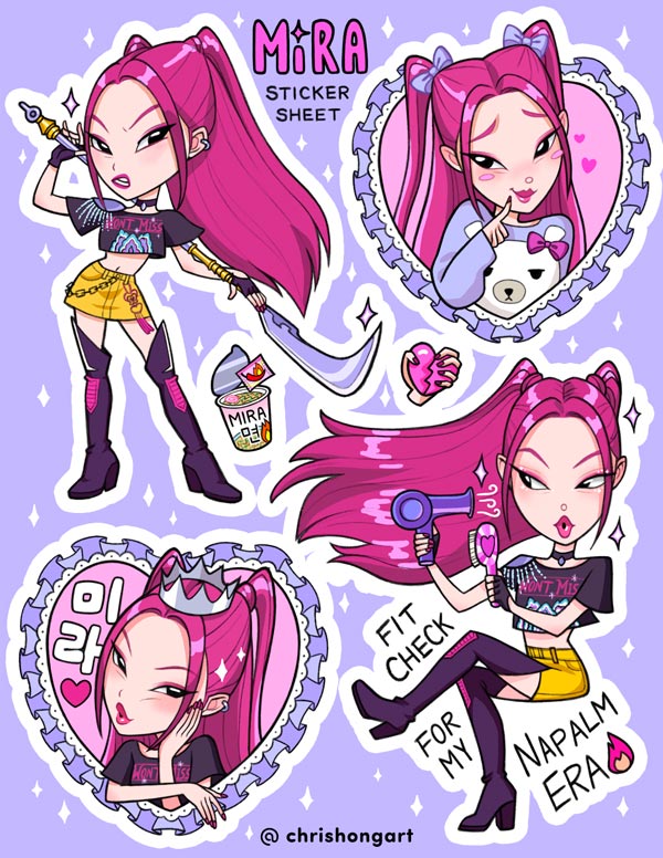Mira is My Bias Vinyl Sticker Sheet