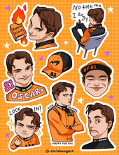 Load image into Gallery viewer, Oscar Piastri Vinyl Sticker Sheet
