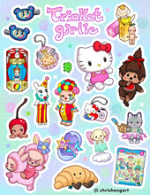 Load image into Gallery viewer, Trinket Girlie Vinyl Sticker Sheet
